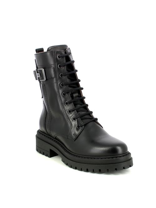 anfibio da donna in pelle nera con zip laterale NERO GIARDINI | I514833D100